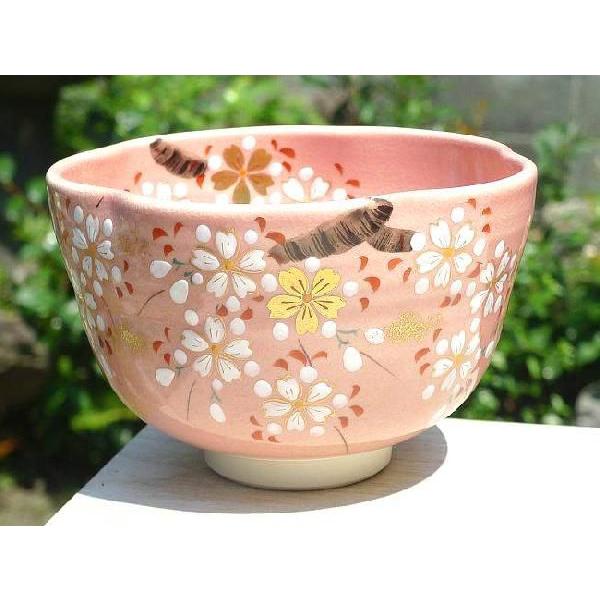 京焼 清水焼 色絵桜抹茶碗 剛 : 松韻堂 Yahoo!店 - 通販 - Yahoo