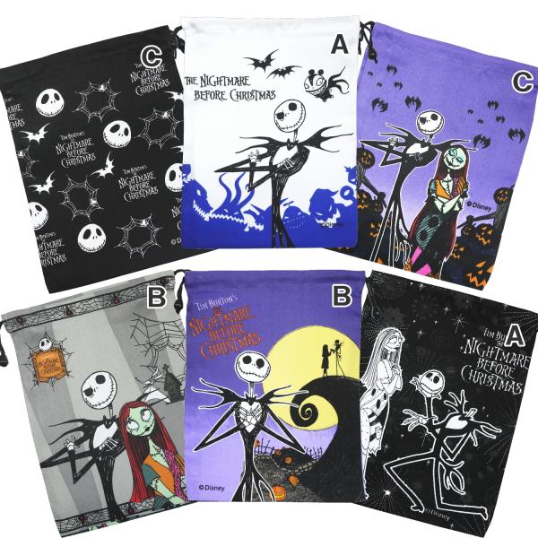 Disney（ディズニー） ナイトメア ビフォア クリスマス 巾着 袋 2柄各1