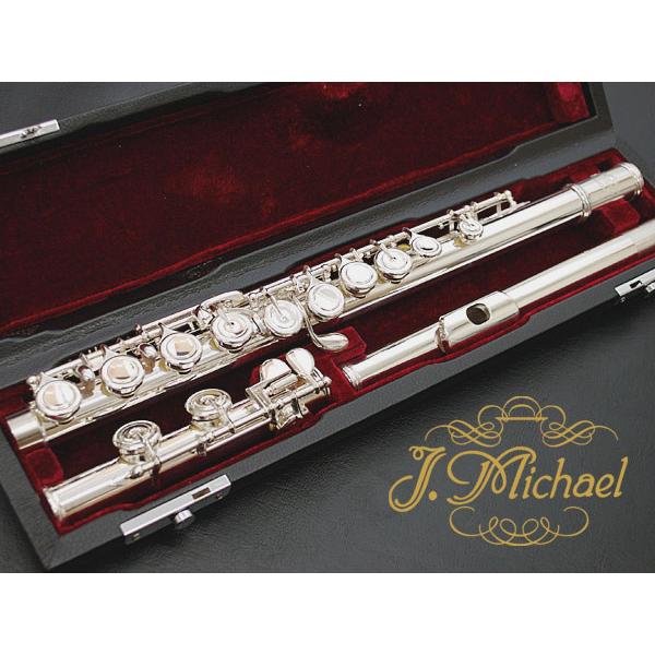 Jマイケル JFL-65CE 頭部管銀製 フルートセット Eメカ装備 ケース