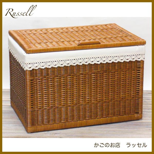 布付き 超特大サイズ 大きい ふた付き 籐かご バスケット おしゃれ