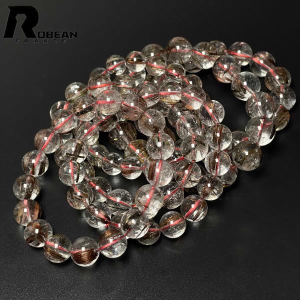 高級 EU製☆ROBEAN・ブラウンルチルクォーツ☆ブレスレット