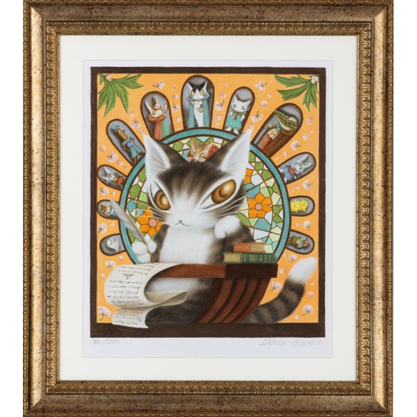 猫の ダヤン 「 劇場の構想 」 ジクレー版画 縦47×横42cm 絵本作家