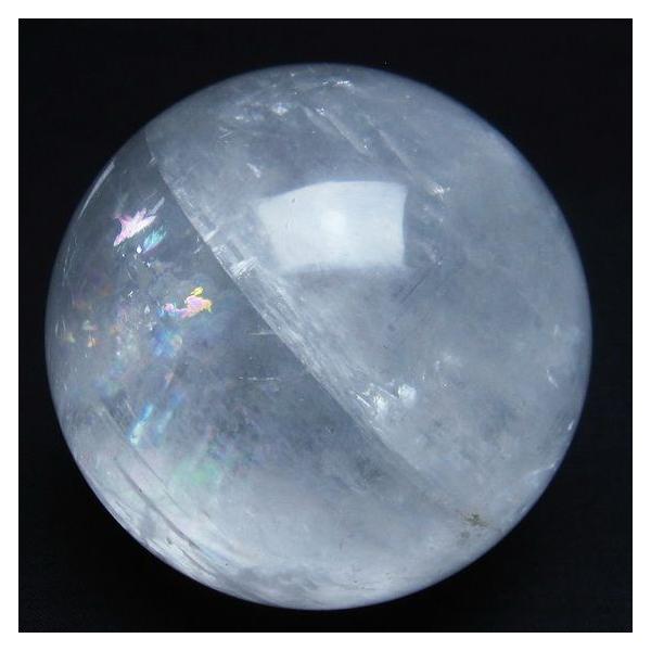 カルサイト 丸玉 虹入り 83mm ホワイトカルサイト スフィア 一点物 151