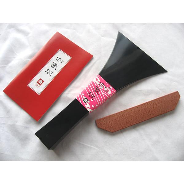 三味線撥(三味線バチ) 白象 津軽用 【15号 黒】 重さ150g 練習用