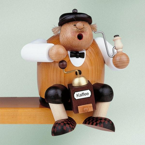 煙だし人形 コーヒーおじさん (お香台）ドイツ伝統の木製品 コーン型の