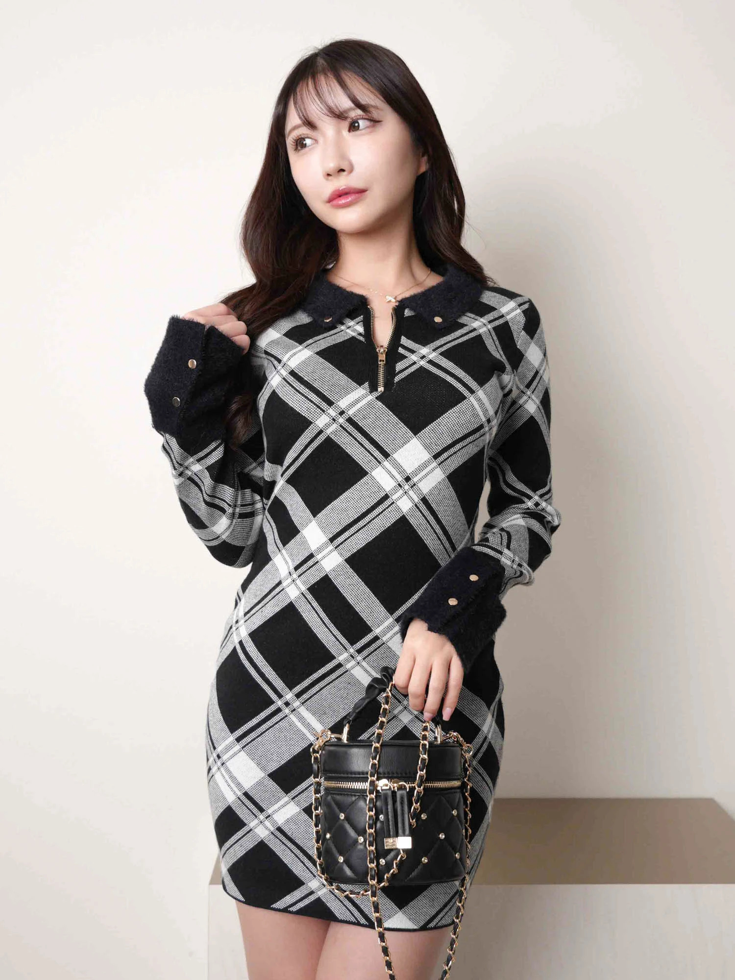 LIP SERVICE（リップサービス）｜ フェザーカラーチェックニット