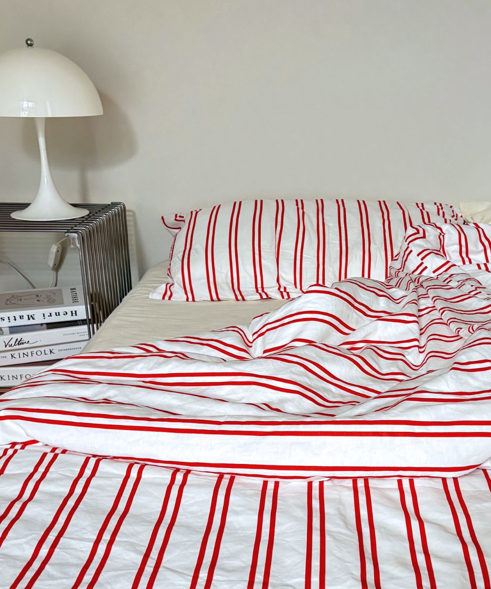 ストライプ柄布団カバー/枕カバー(シングル・ダブル・クイーン) – IYAN