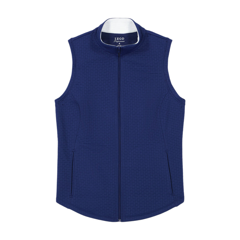 CASSIE QUILTED​ FULL ZIP VEST - MEDIEVAL BLUE – IZOD