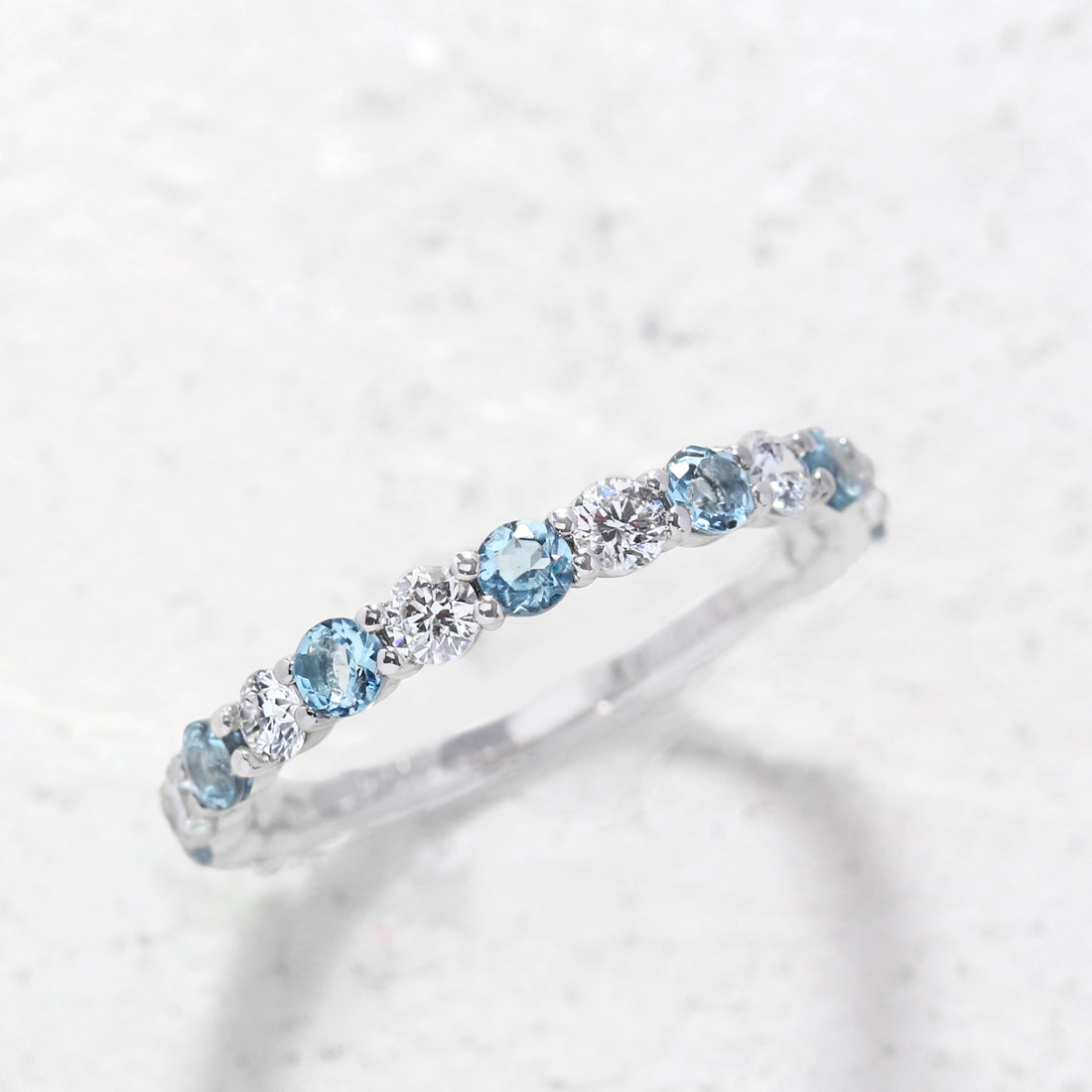 アクアマリン・ダイヤモンド リング PT – JaMais Jewelry