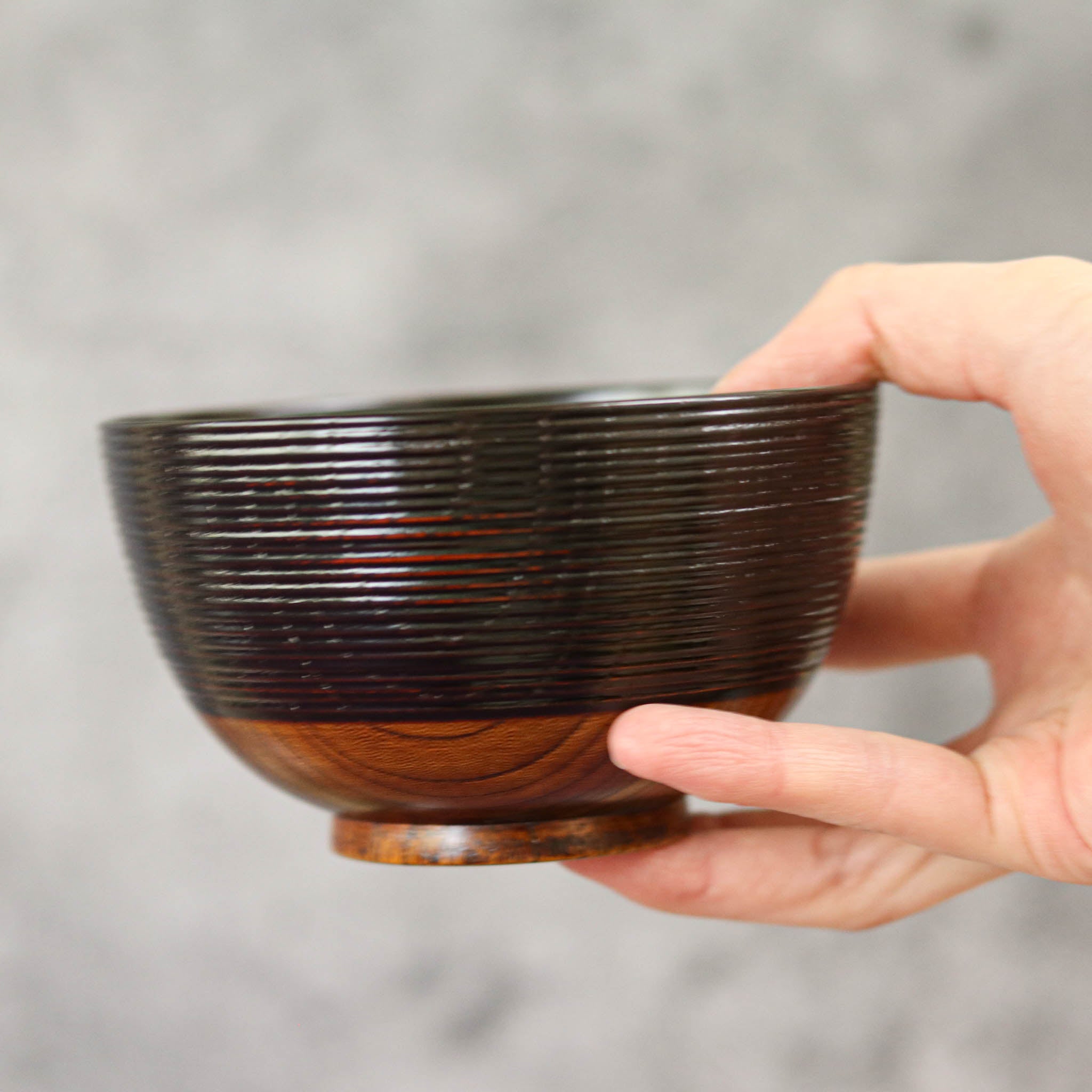 山中漆器 お碗 | 欅根来曙塗分 | 夫婦椀 | 大島東