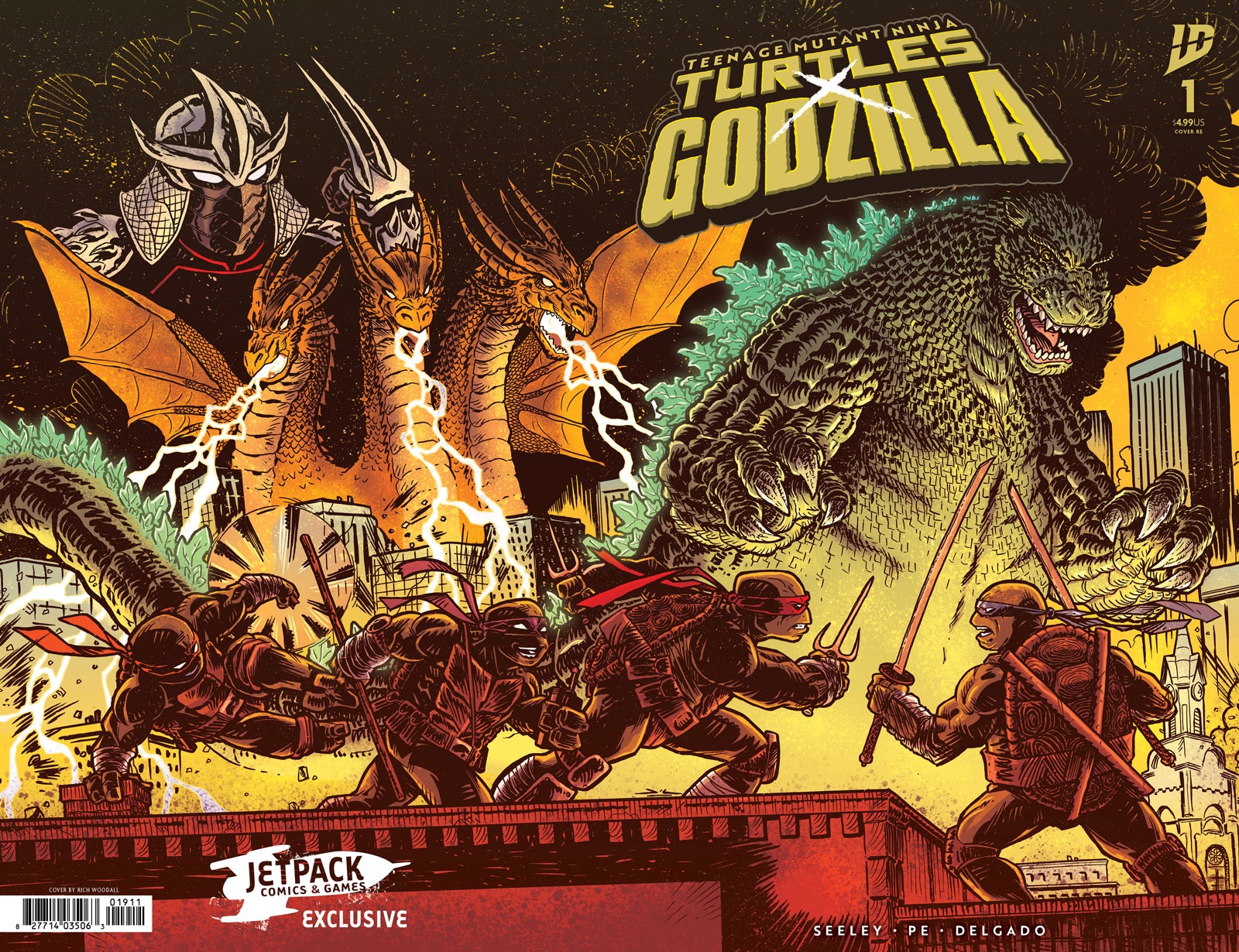 TMNT x GODZILLA JETPACK COMICS RICH WOODALL EXCLUSIVE (Releases