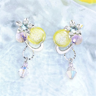 skygrayです⭐︎14kgfパープルアゲートのピアス JewelryKyoto