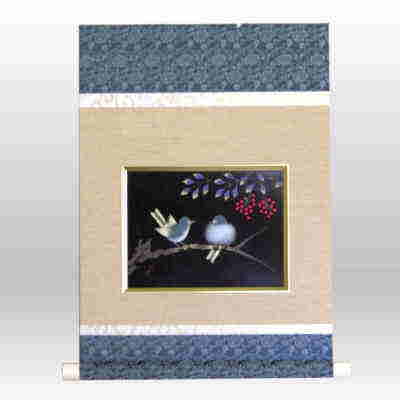 輪島塗 漆芸額 絵作品 沈金 蒔絵