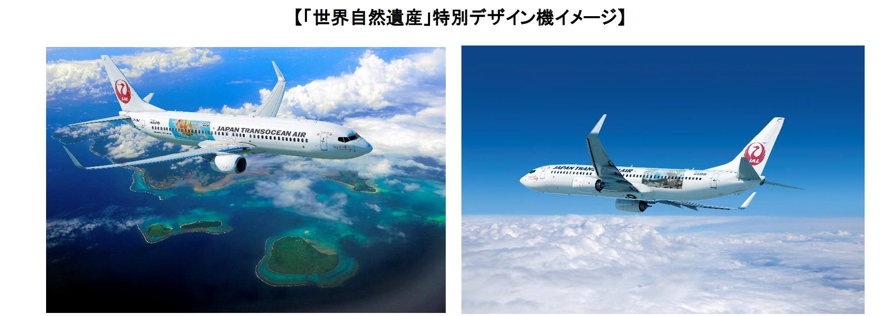 世界自然遺産」 特別デザイン機の就航について | JTA日本トランス