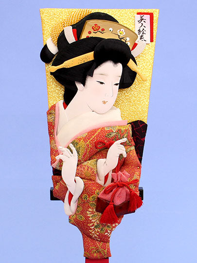 99壁掛飾り 高さ60cm 15号押絵羽子板 美人絵巻 三河木綿 – 寿鳳人形