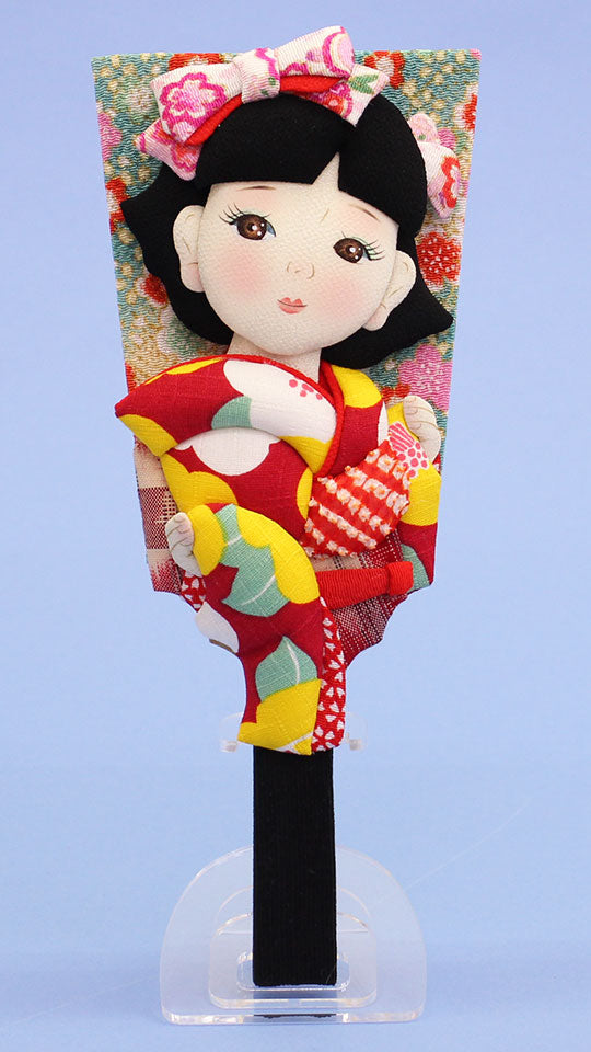 押絵羽子板 8号 昭和レトロモダン 右向き スタンド付き – 寿鳳人形の東芸