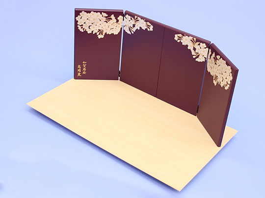 雛人形・平台屏風セット 幅60cm クレール-美山桜古代紫 – 寿鳳人形の東芸