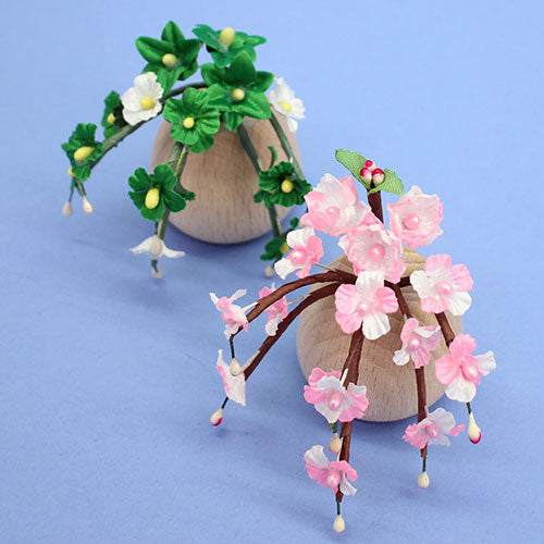 雛人形用桜橘 高さ 7.0cm大雫しだれ桜橘 (白木台) – 寿鳳人形の東芸