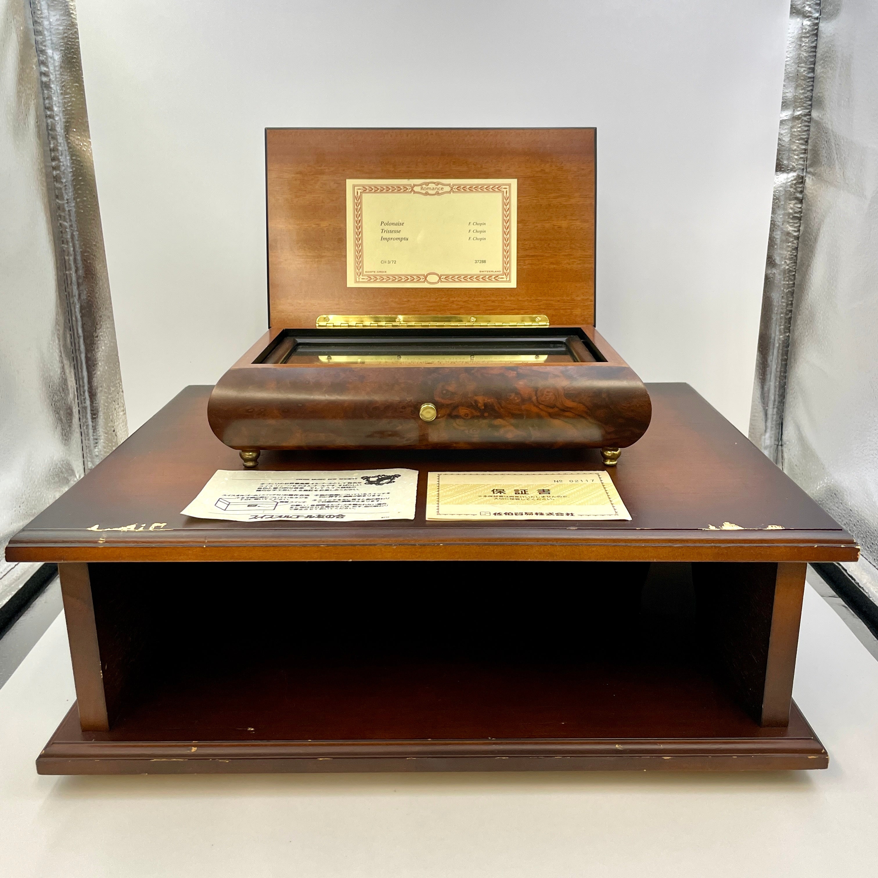 REUGE オルゴール 3曲72弁 モーツァルト Reuge リュージュ 72弁