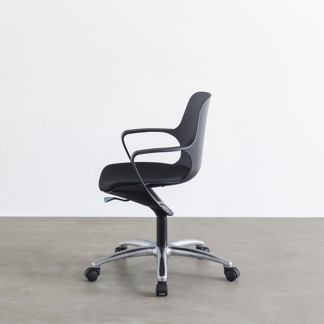 Unique - Style Black silver ユニークなフォルム デスクチェア