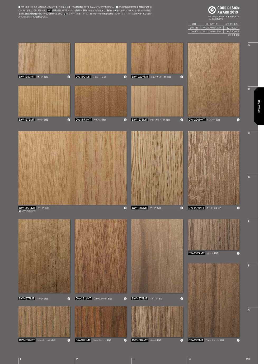 3M ダイノックシート 木目調 ドライウッド DW-1883MT オーク 板柾 DW