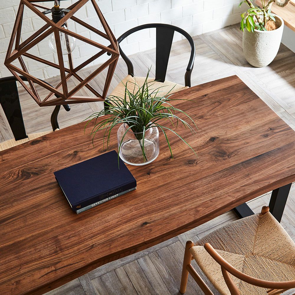 テーブル単品 幅160cm 無垢材継ぎ継ぎ一枚風テーブル 耳付き オーク