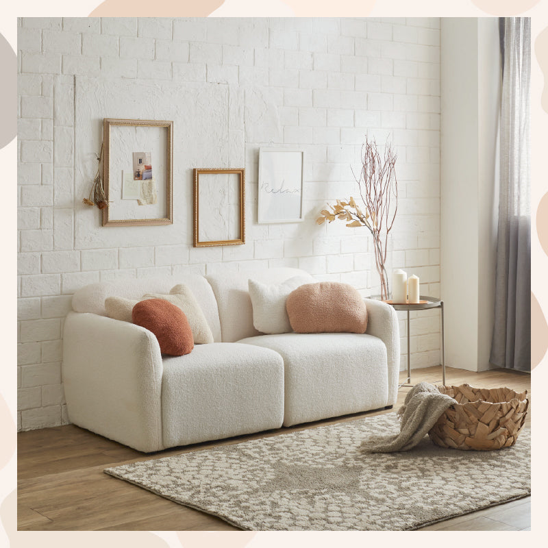 KaguBuy モリマー ソファ 2人掛け ブークレ 韓国 もこもこ クッション