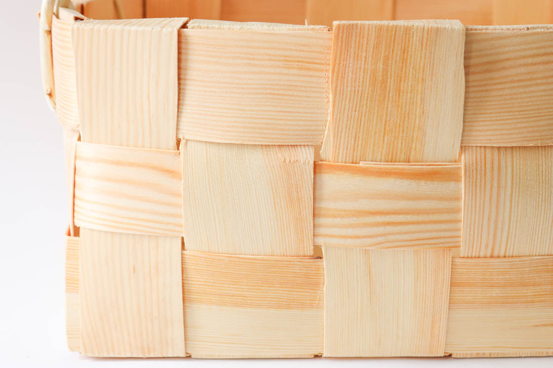 エストニア パイン 収納かご (深)