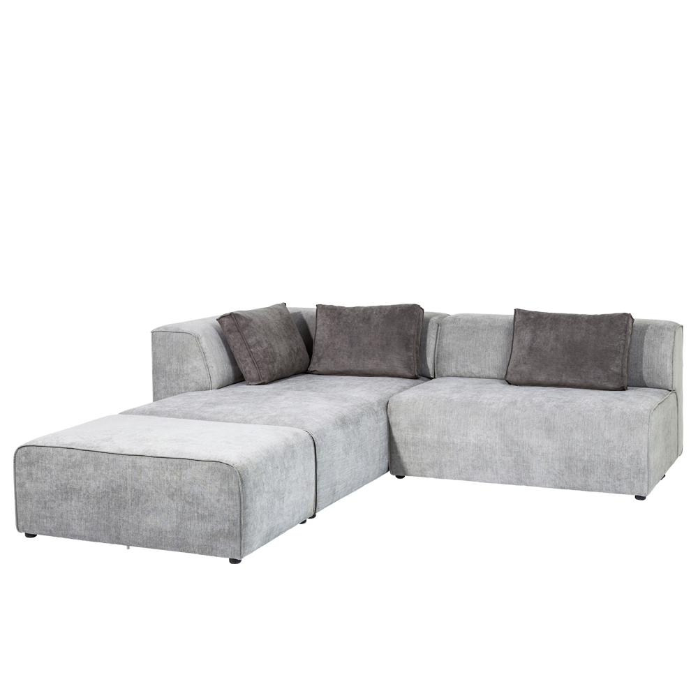 廃番】インフィニティ オットマン(レフト) グレー ソファ - L型