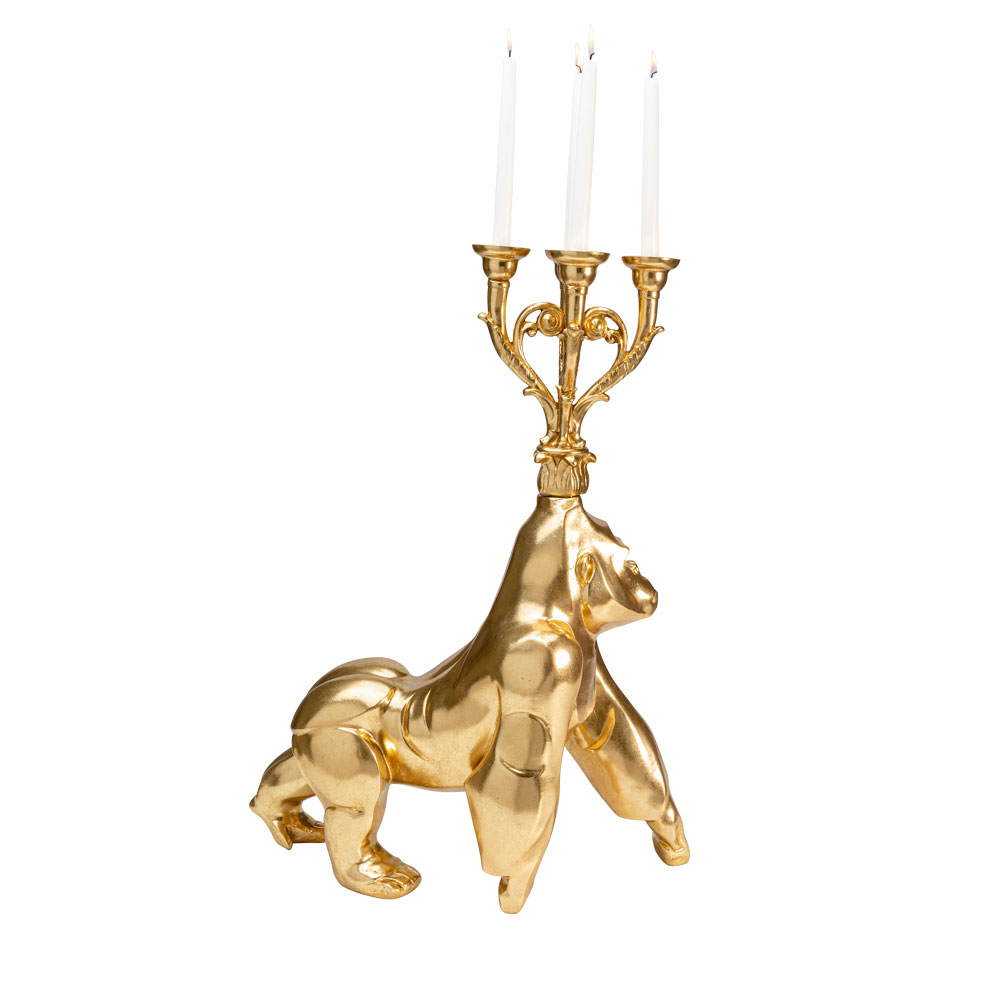 ゴリラゴールド71 cm キャンドルホルダー * - キャンドル・キャンドル