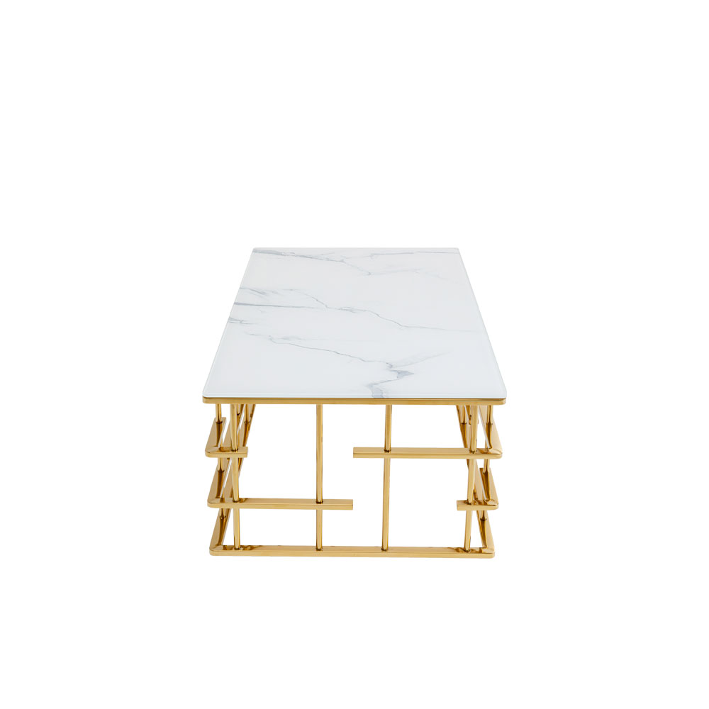 廃番】ローマゴールド130×70cm ローテーブル/ コーヒーテーブル - ロー