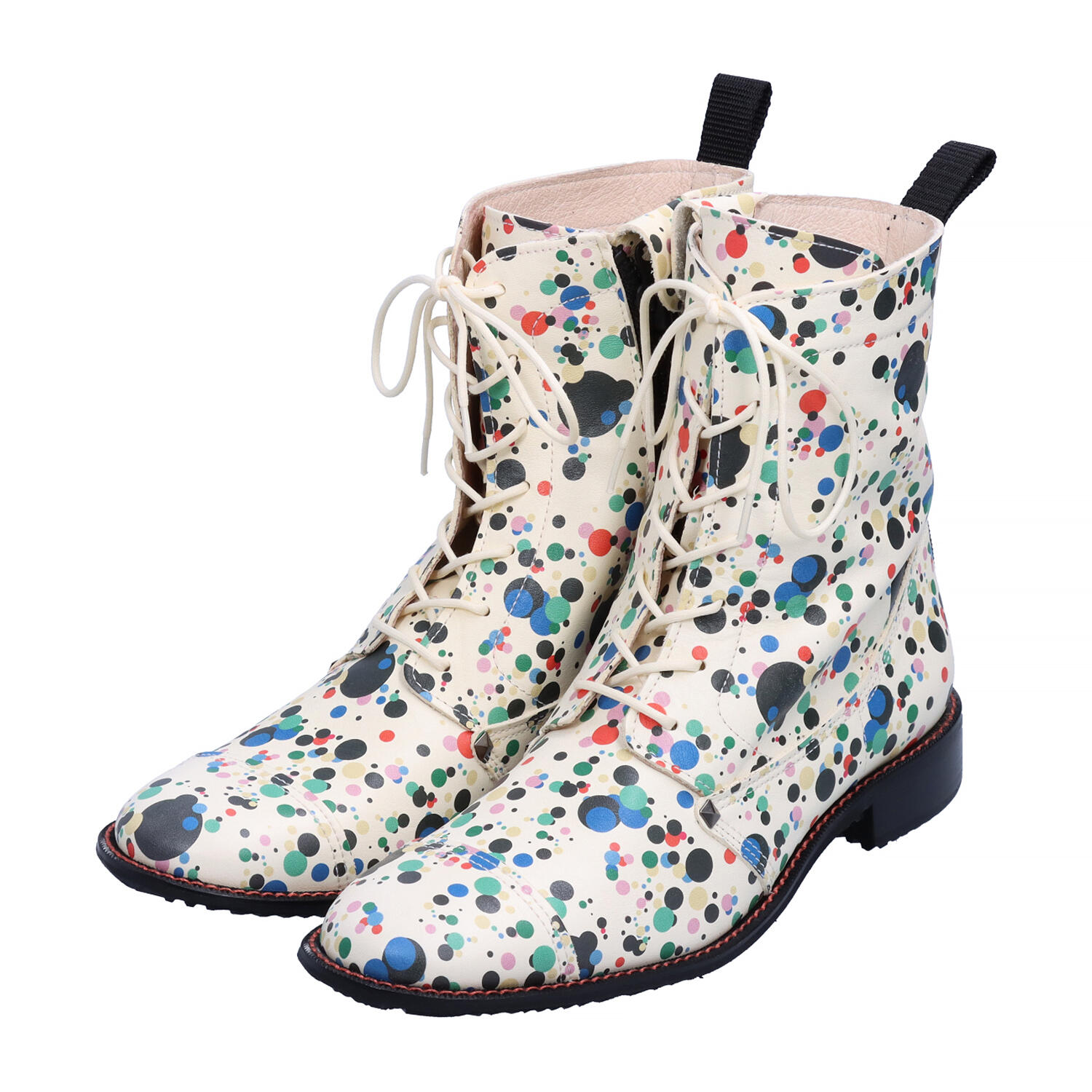 カラフル ドット柄 リバティドット 7ホール ブーツ | 株式会社 東京靴