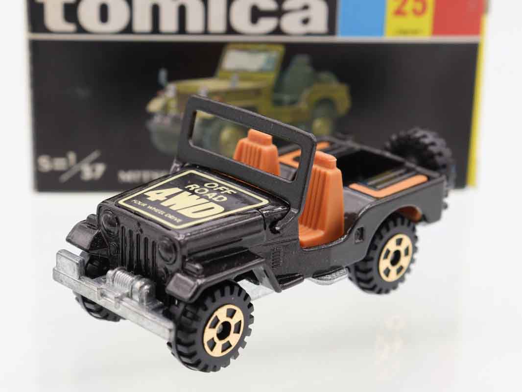 ミニカーショップ ケンボックス トミカ 黒箱☆25☆三菱ジープ H-J58