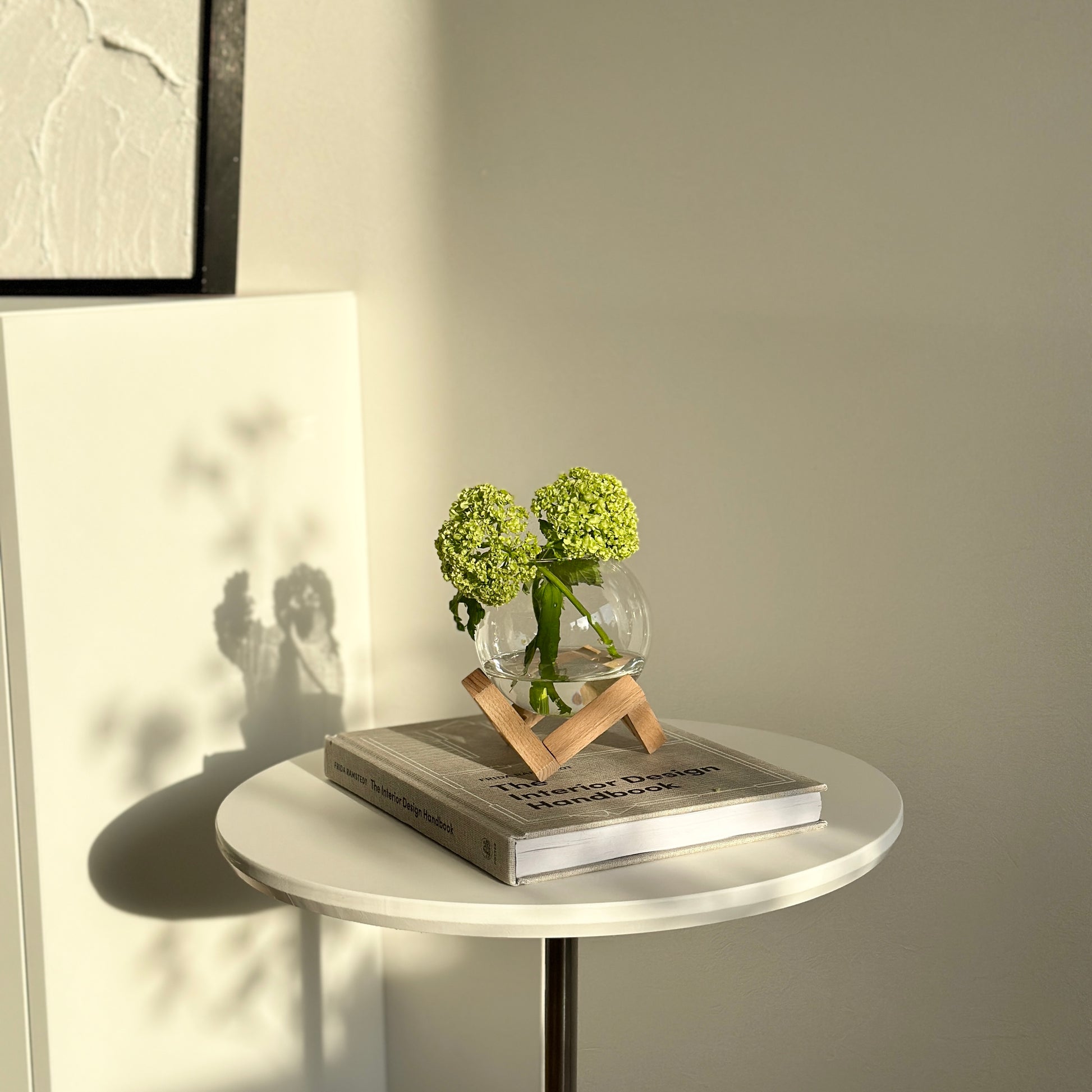 フラワーベース｜ウッドスタンドガラスベース - territory