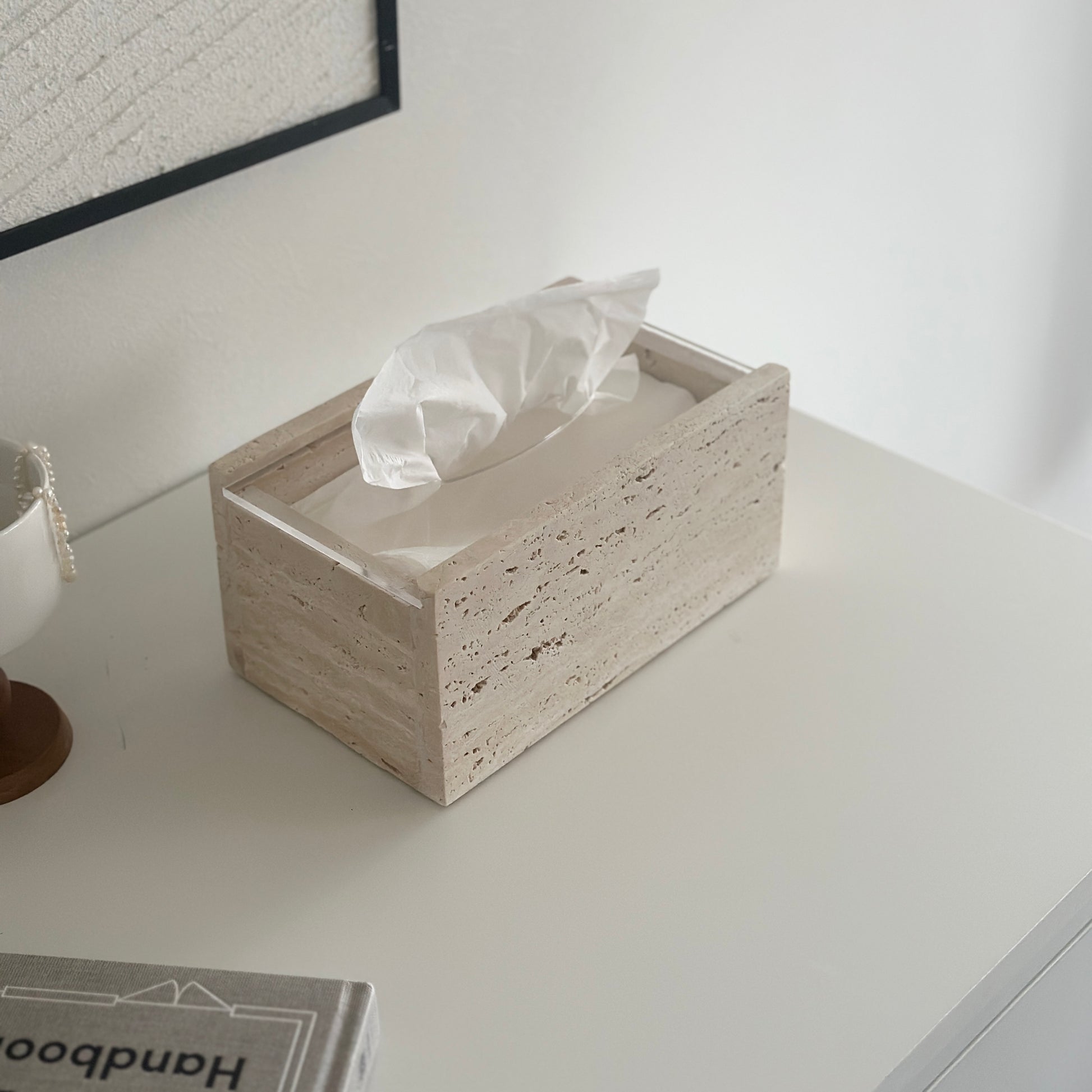 トレイ｜トラバーチンティッシュケース - territory