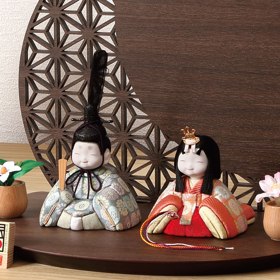 人形の田辺 / 【真多呂】木目込雛人形 くるみ雛C（M-M008-B）