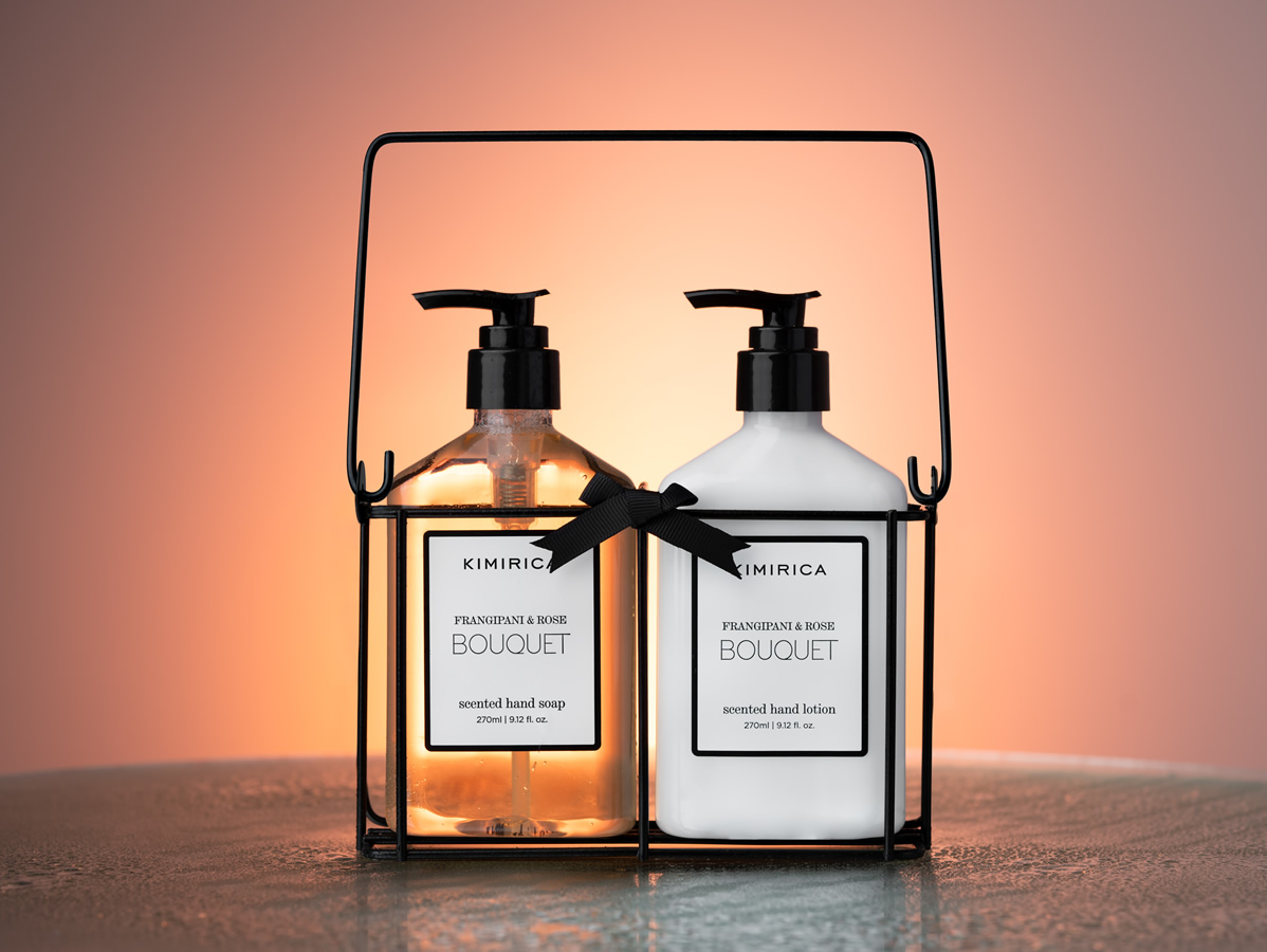 ギフト用コスメ ブーケ ハンドウォッシュ & ハンドローション キャディ