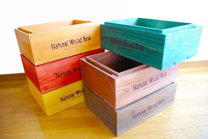 深型】マルシェボックス インテリア木箱 店舗用什器 ディスプレイ用