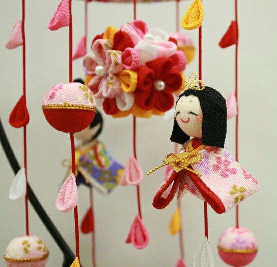 雛人形手作りキット・つまみ細工のつるし雛 |生地 和柄/和布/ちりめん