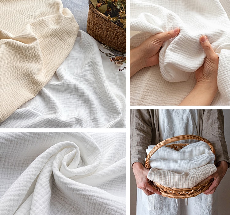 コットン6重織りガーゼ カット品｜リネン生地の通販 生地の森