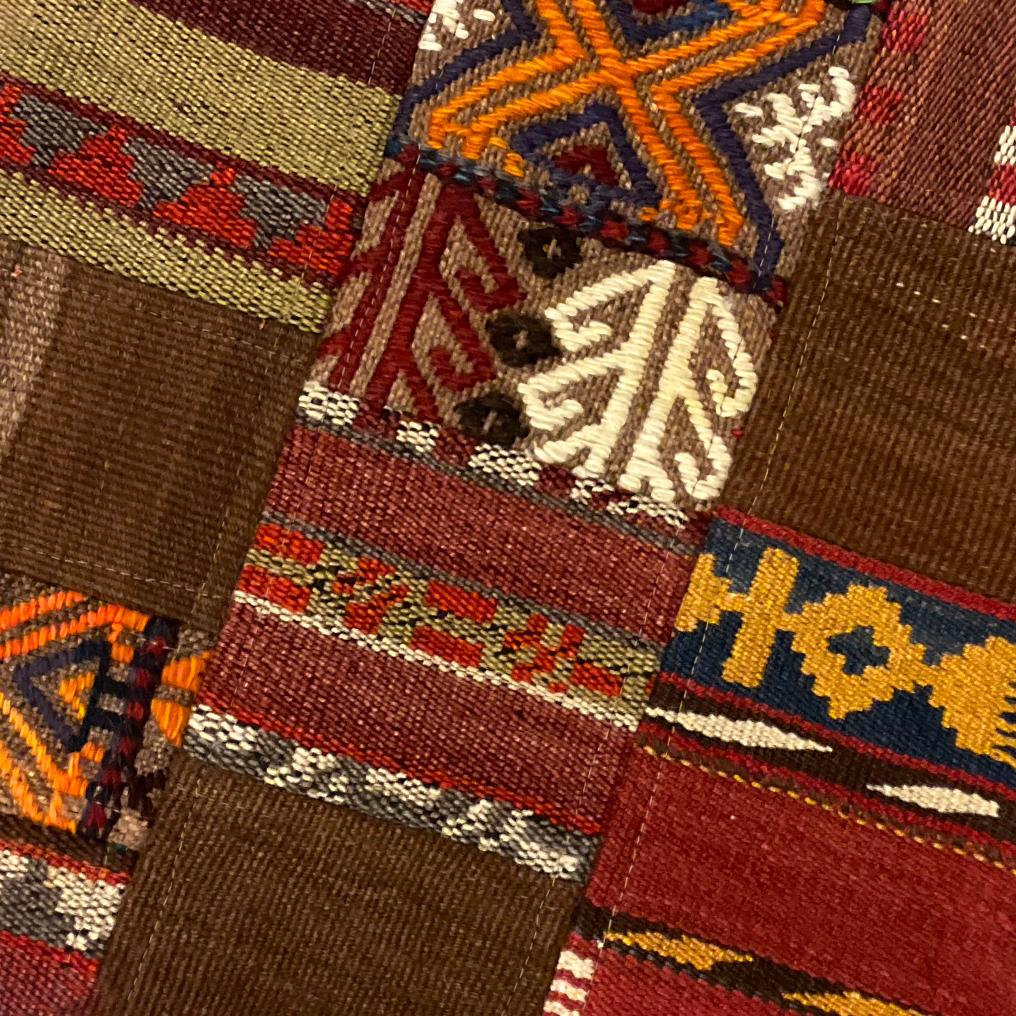 オールドキリム パッチワーク キリムクッションカバー 40×40㎝ (C