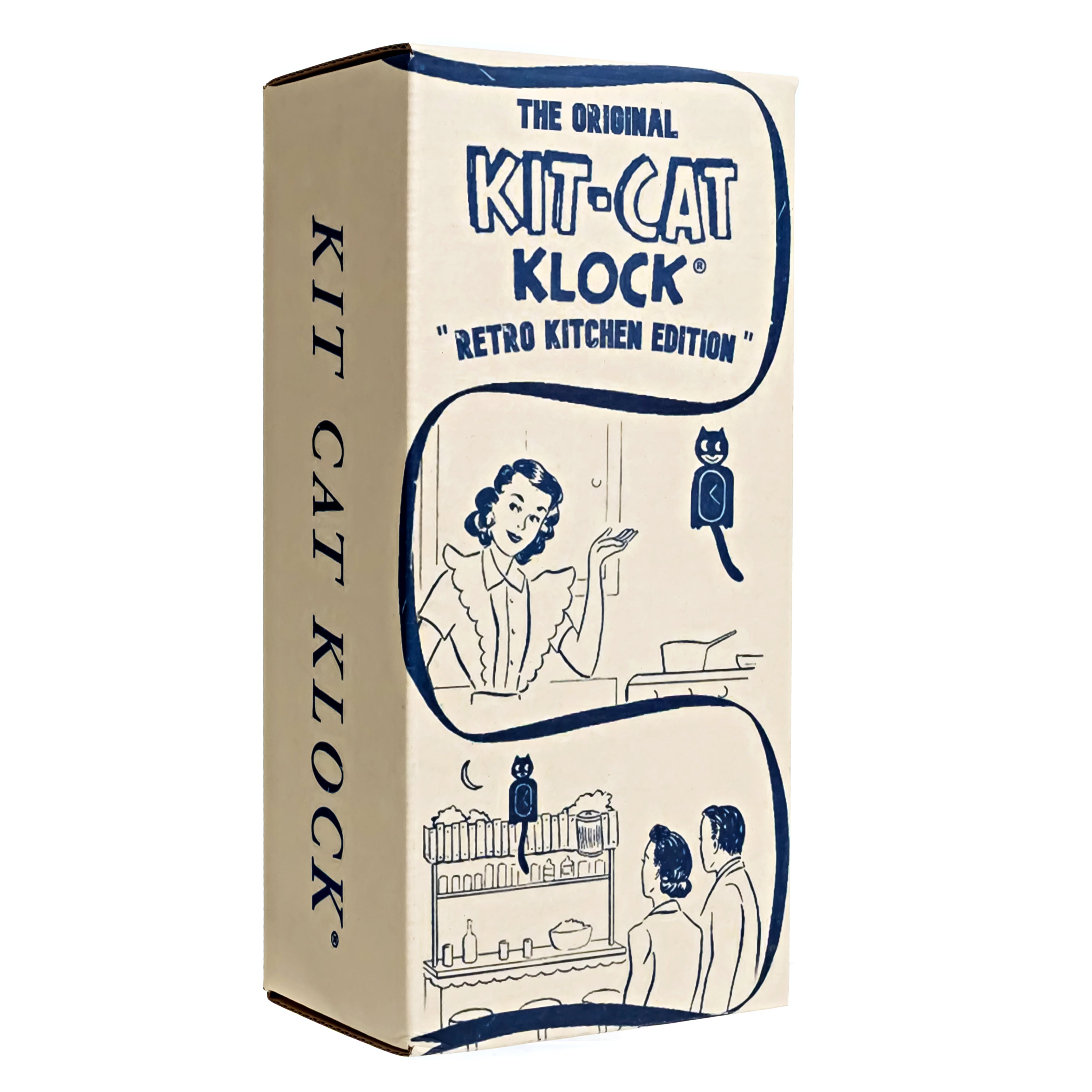 Retro Black Kitchen Edition Kit-Cat Klock