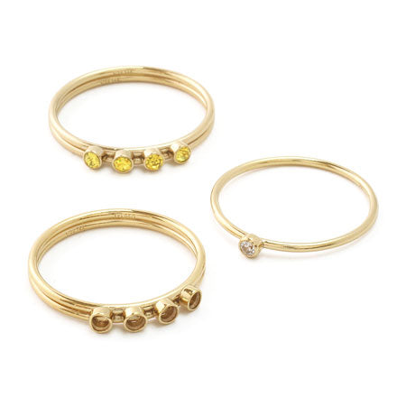 リング台 スタッキングリング 4石座 K14GF – 貴和製作所オンラインストア