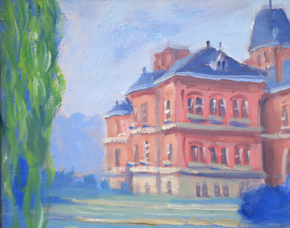 伊藤仁「北海道庁之池」油絵・F6号 絵画買取・販売の小竹美術