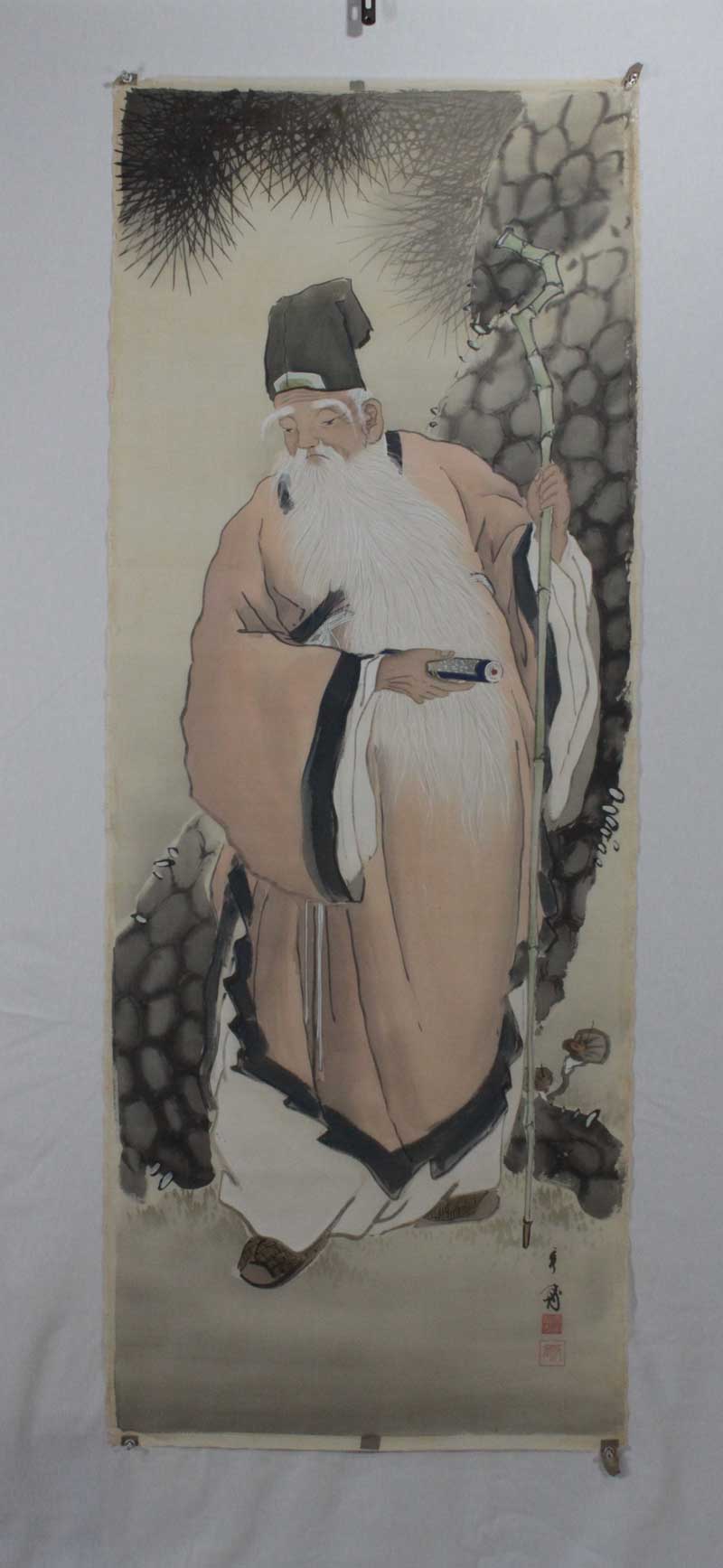 寿老人（まくり・未表装）｜新・古美術 高美堂（こうびどう）｜掛軸