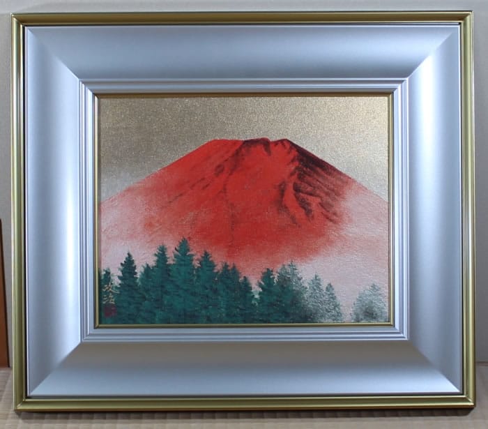 赤富士（日本画）｜新・古美術 高美堂（こうびどう）｜掛軸販売・通販