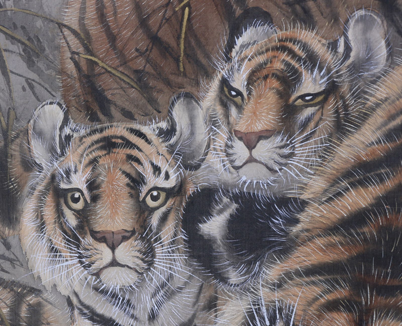 猛虎游戯（親子虎）｜新・古美術 高美堂（こうびどう）｜掛軸販売