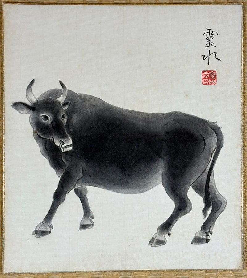 丑（牛）（色紙）｜新・古美術 高美堂（こうびどう）｜掛軸販売・通販