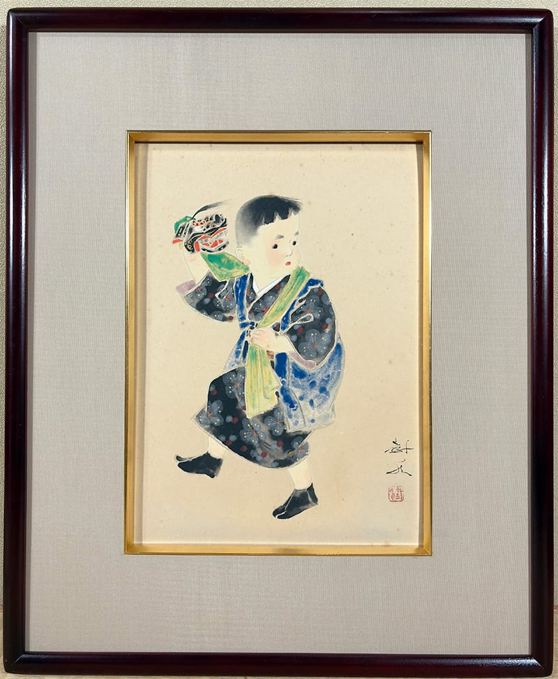 童子｜額（4号）｜新・古美術 高美堂（こうびどう）｜掛軸販売・通販