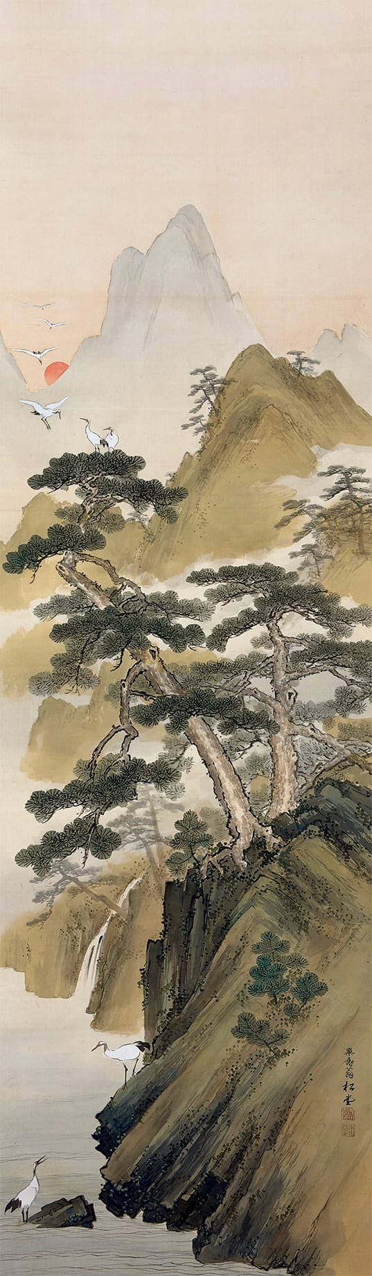 寿老松竹梅｜三幅対｜新・古美術 高美堂（こうびどう）｜掛軸販売